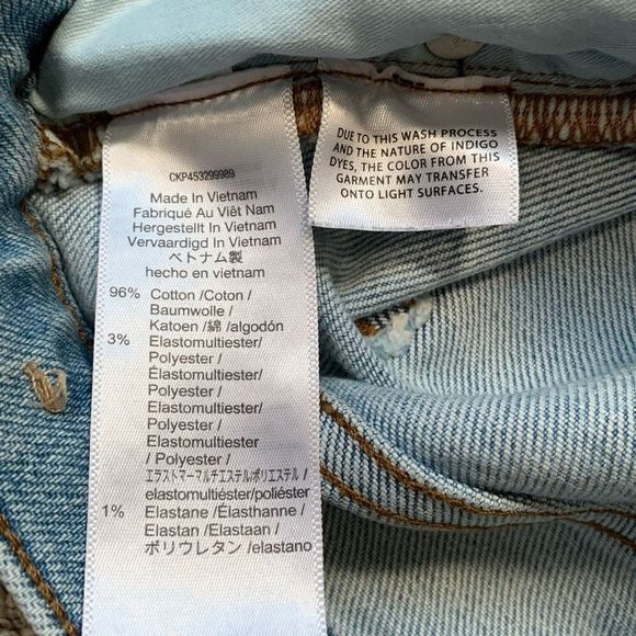 Madewell The Perfect Vintage Jean Light Wash High Rise Mom Distressed Hem Petite - Picture 10 of 11